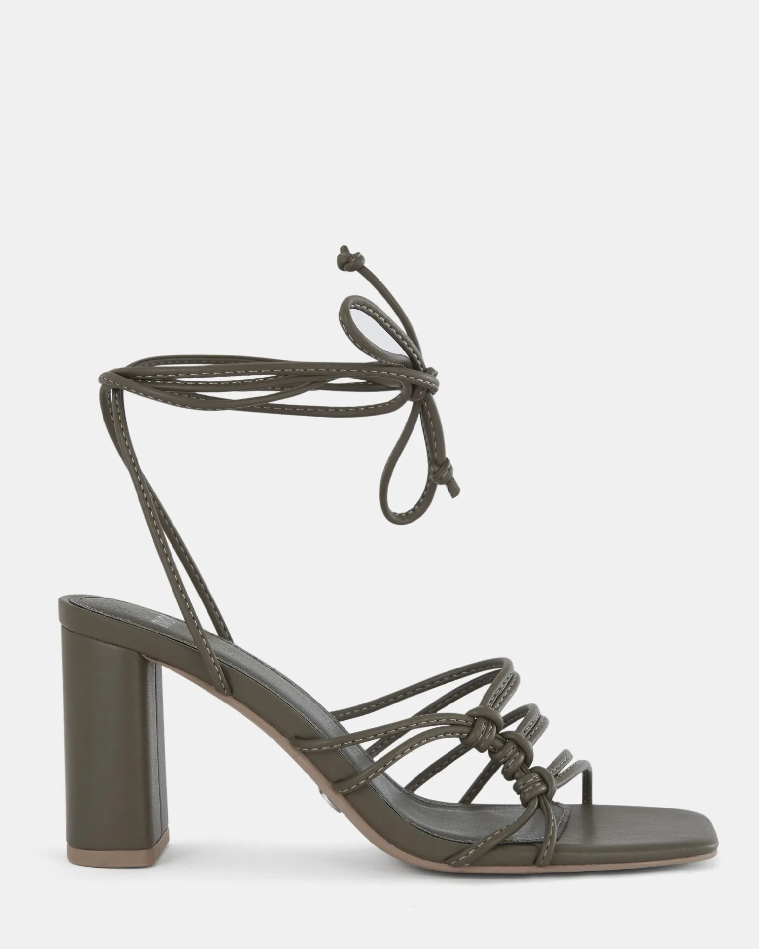 MILANO KHAKI Open Toe Heels