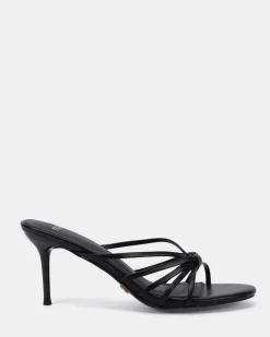 MILKSHAKE BLACK Open Toe Heels