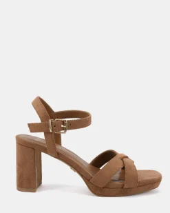 MINNY Caramel Suede High Heels