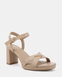 MINNY NEUTRAL SMOOTH Block Heels