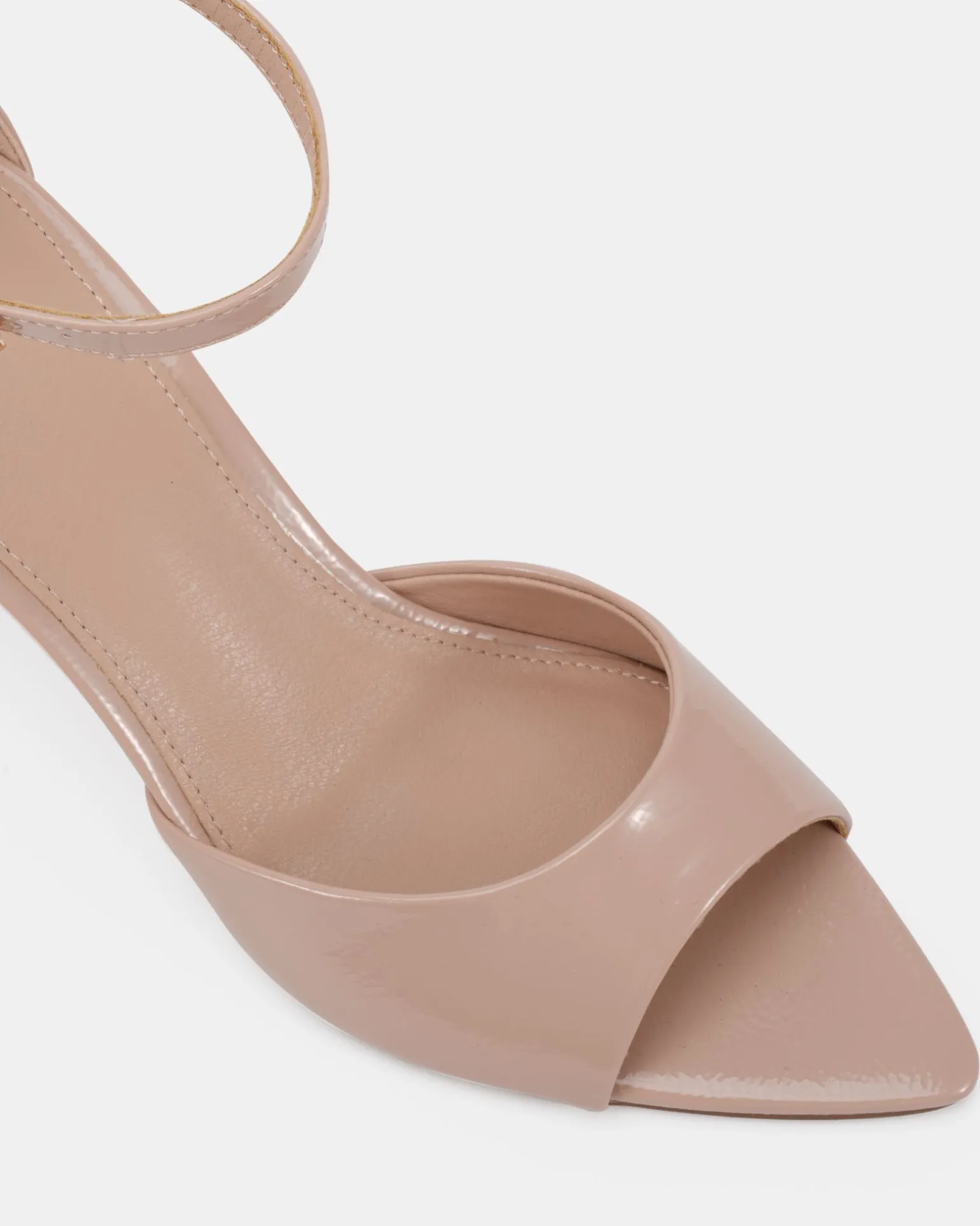 MIRAYER NEUTRAL CRINKLE PATENT High Heels