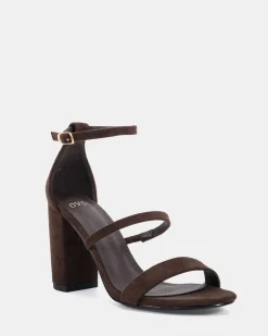 MONTAGUE ESPRESSO SUEDE Block Heels