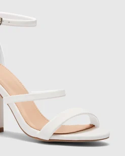MONTAGUE WHITE Block Heels