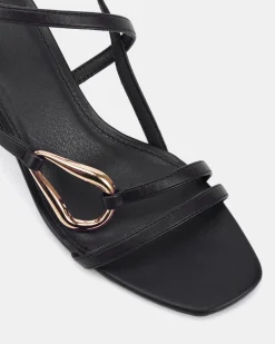 MORENA BLACK Open Toe Heels