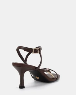 MORENA MILK CHOCOLATE Open Toe Heels