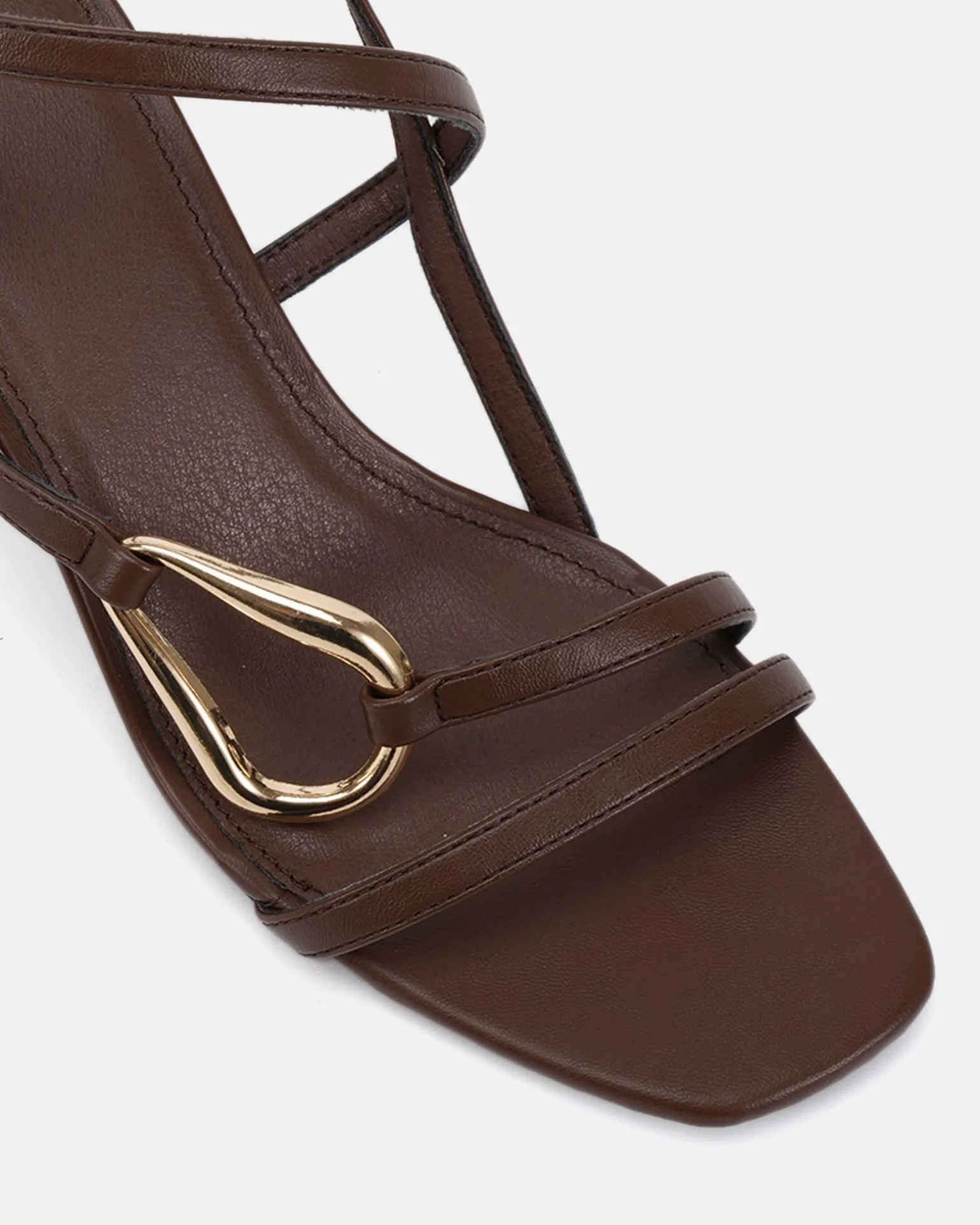 MORENA MILK CHOCOLATE Open Toe Heels