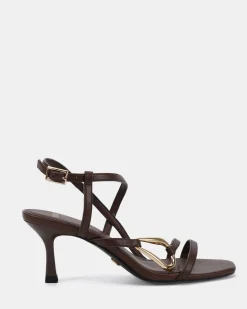 MORENA MILK CHOCOLATE Open Toe Heels