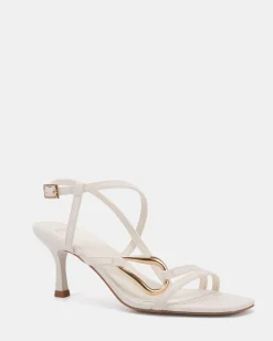 MORENA WHITE Open Toe Heels