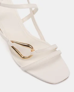 MORENA WHITE Open Toe Heels