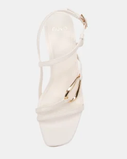 MORENA WHITE Open Toe Heels