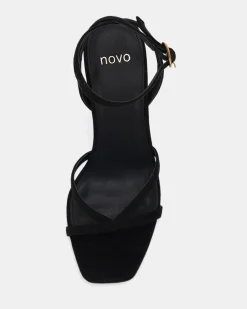 NAIRA Black Suede High Heels