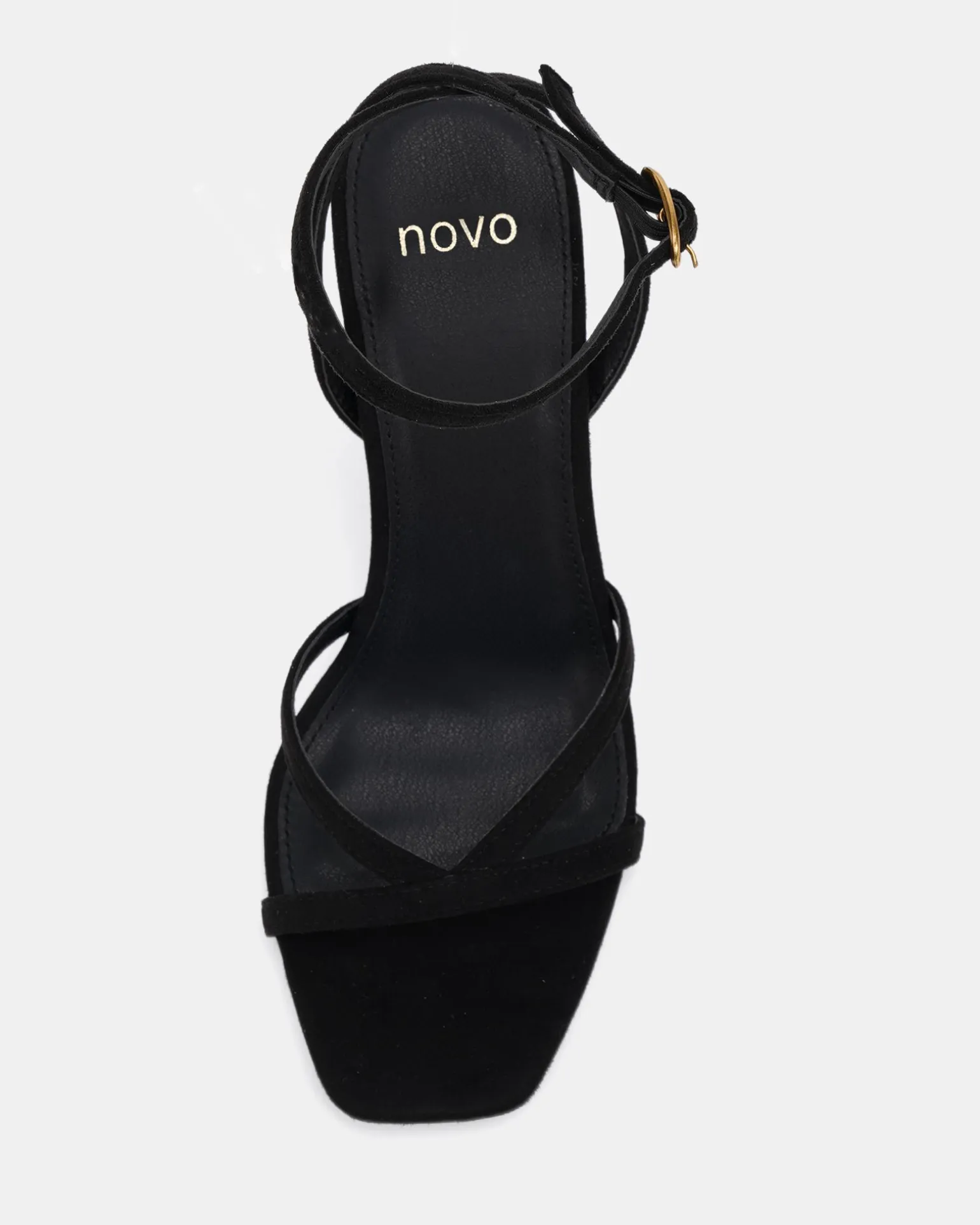 NAIRA Black Suede High Heels