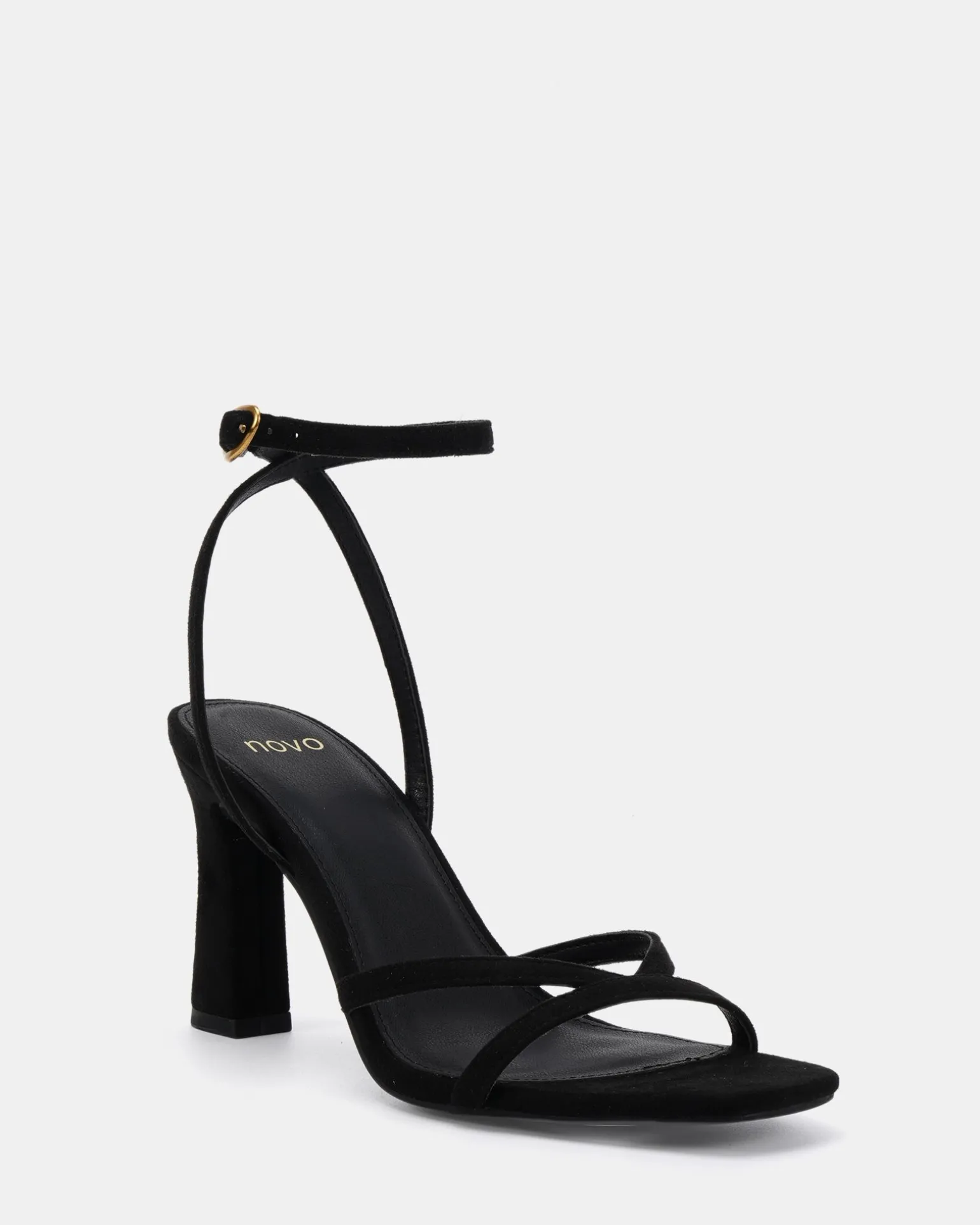NAIRA Black Suede High Heels
