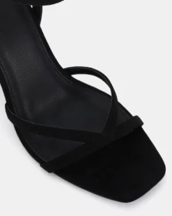 NAIRA Black Suede High Heels