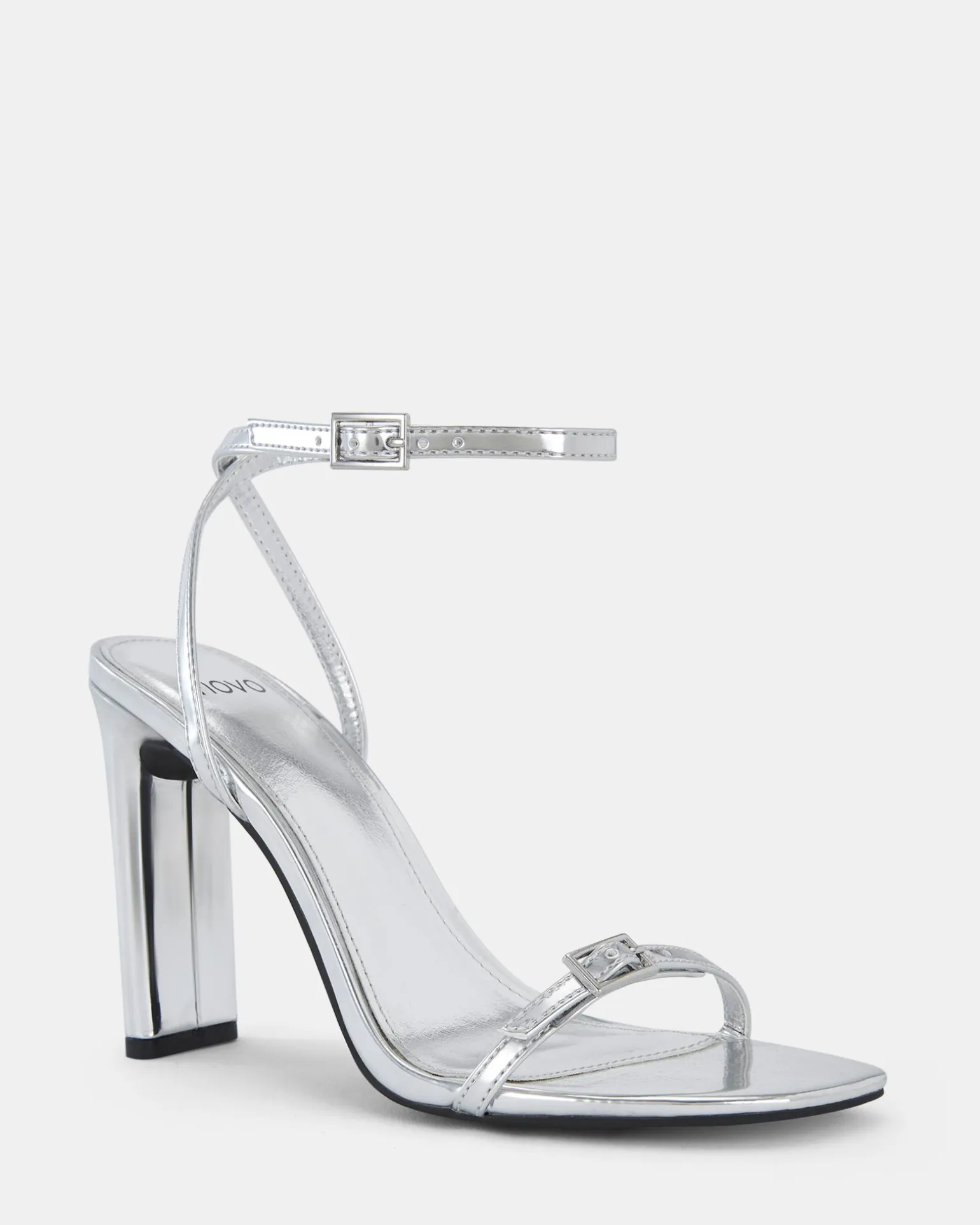 NALAR SILVER Slim Rectangular Heels
