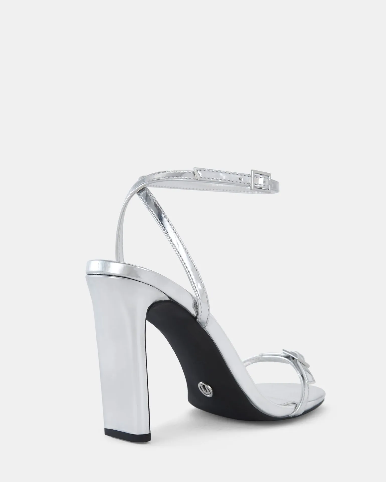 NALAR SILVER Slim Rectangular Heels