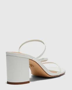 NATA WHITE Block Heels