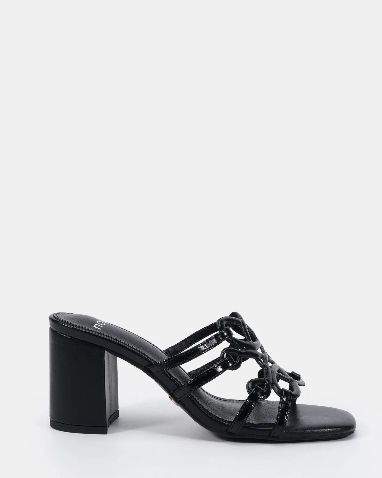 NEWLY Black Croc Block Heels