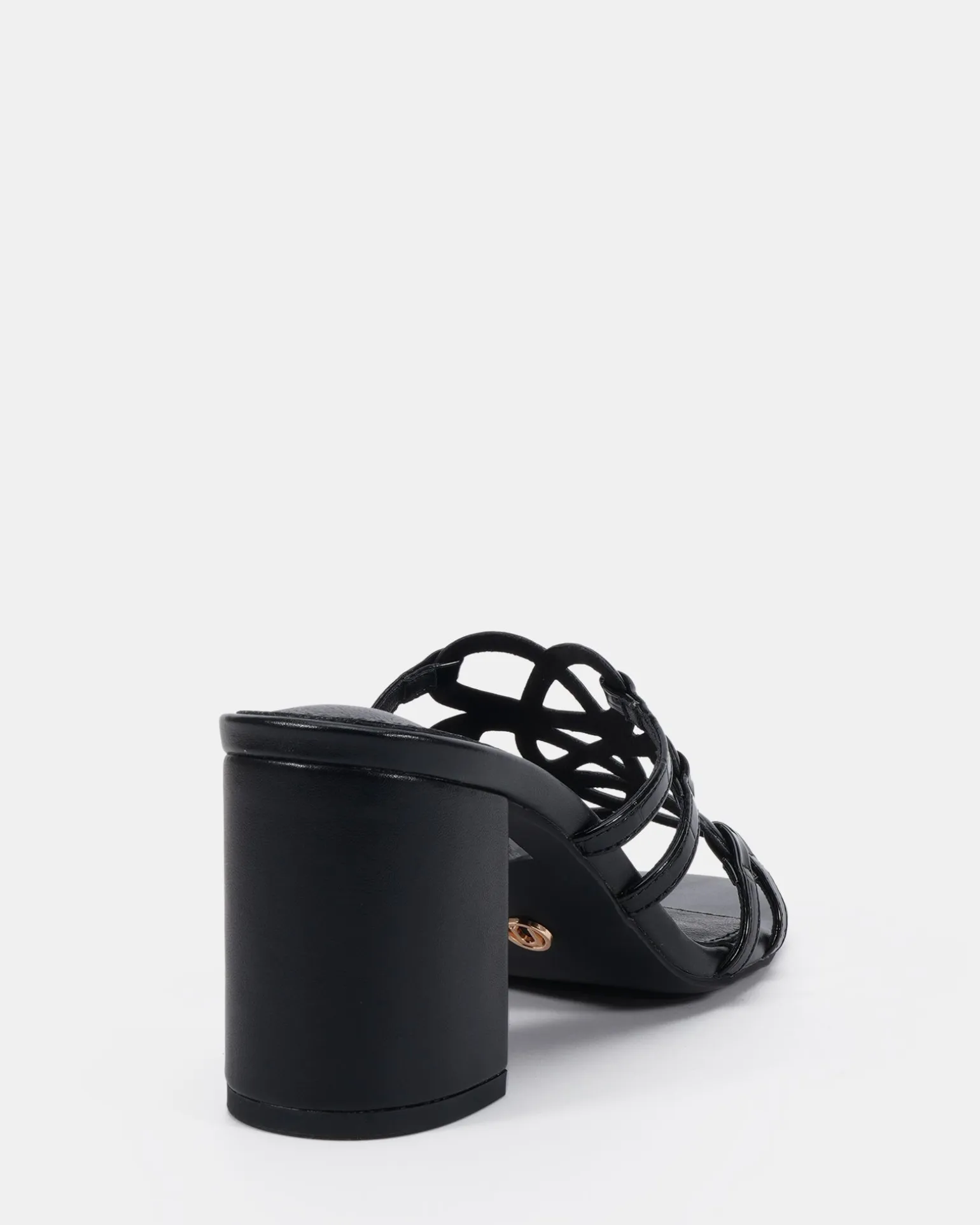 NEWLY Black Croc Block Heels