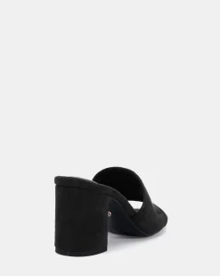 NICOLE Black Suede Mules