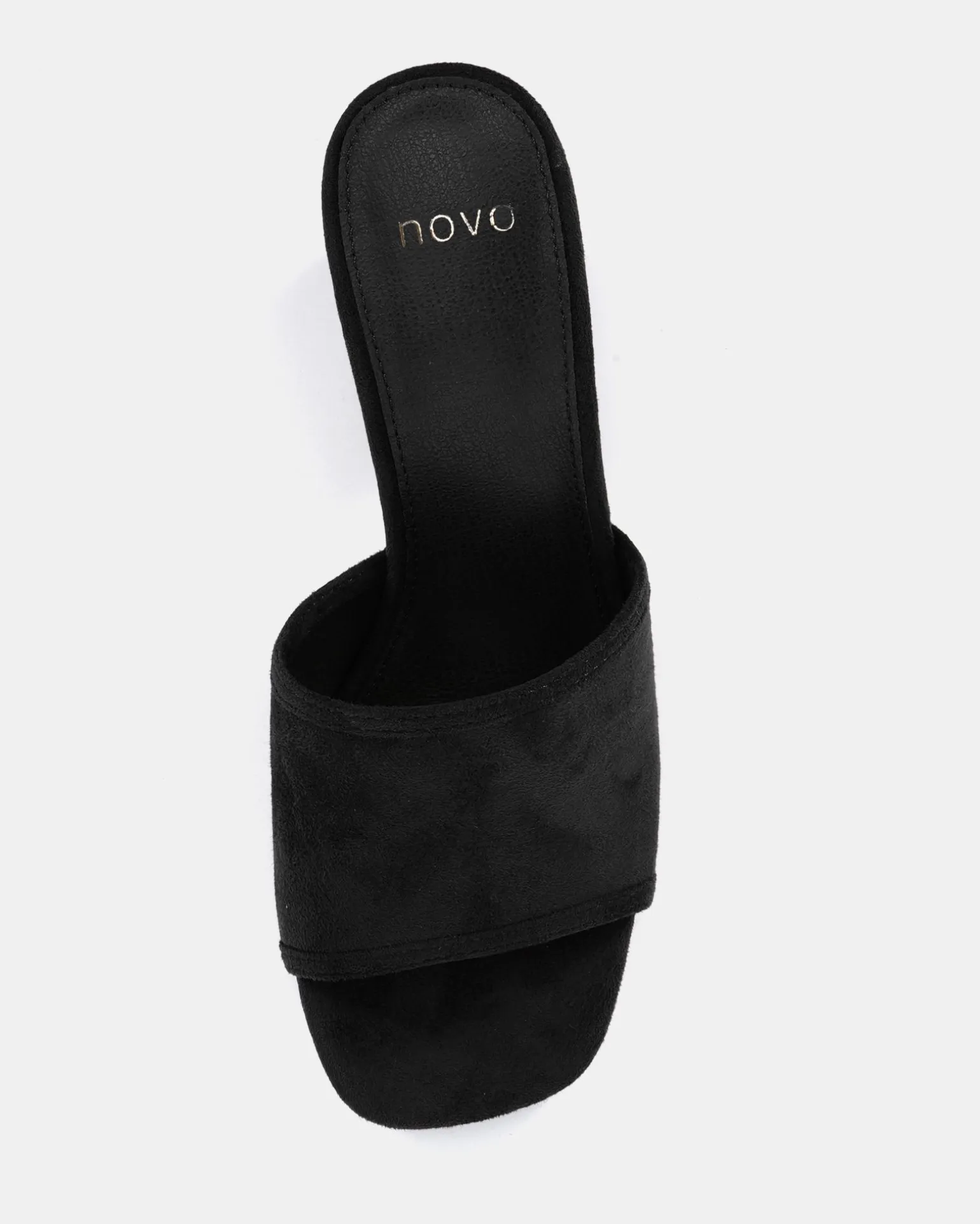 NICOLE Black Suede Mules
