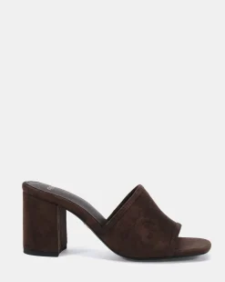 NICOLE ESPRESSO SUEDE Mules
