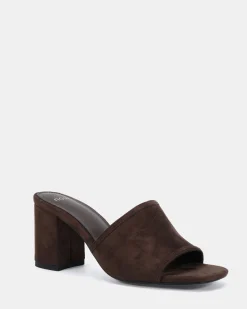 NICOLE ESPRESSO SUEDE Mules