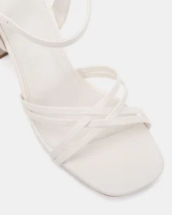 NIRELLA WHITE Block Heels