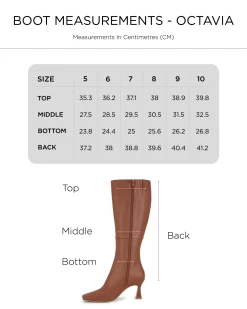 OCTAVIA Sand Long Boots