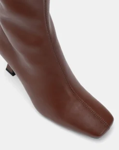 OCTAVIA WIDE MILK CHOCOLATE Long Boots