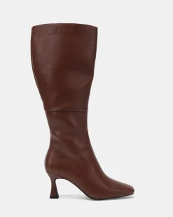 OCTAVIA WIDE MILK CHOCOLATE Long Boots