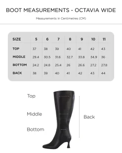 OCTAVIA WIDE MILK CHOCOLATE Long Boots