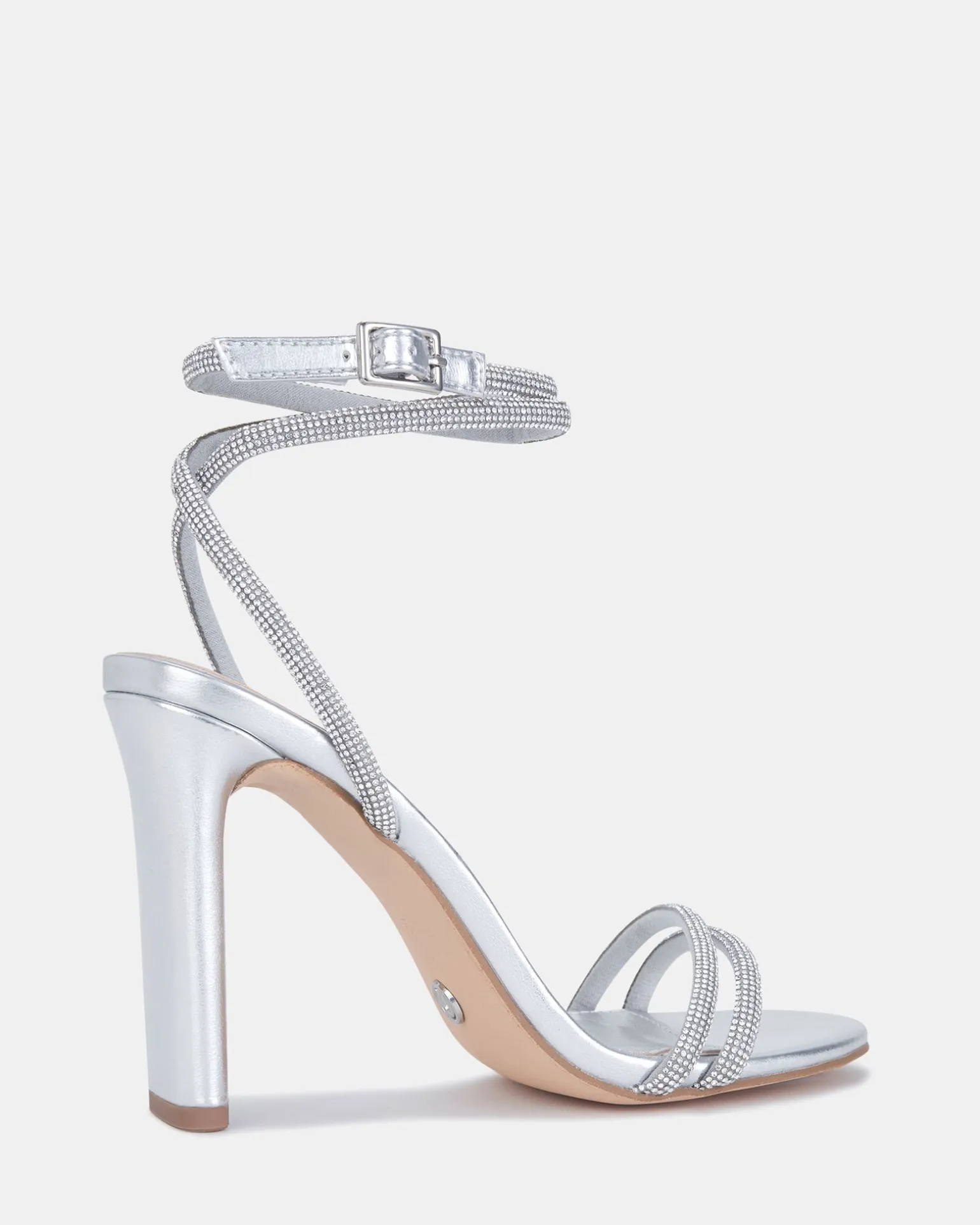 PAINKILLER SILVER Slim Rectangular Heels