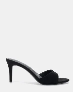 PALAN BLACK LEATHER SUEDE Mules