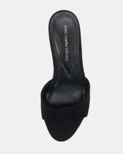 PALAN BLACK LEATHER SUEDE Mules