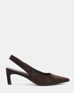 PALLY ESPRESSO LEATHER SUEDE Pumps
