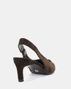 PALLY ESPRESSO LEATHER SUEDE Pumps