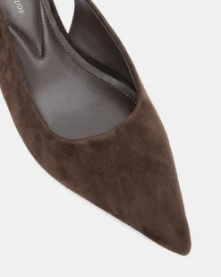 PALLY ESPRESSO LEATHER SUEDE Pumps