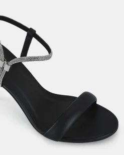 PEARSE BLACK Open Toe Heels