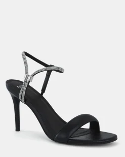 PEARSE BLACK Open Toe Heels