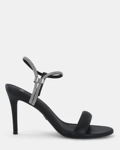 PEARSE BLACK Open Toe Heels