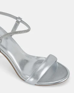 PEARSE SILVER Open Toe Heels