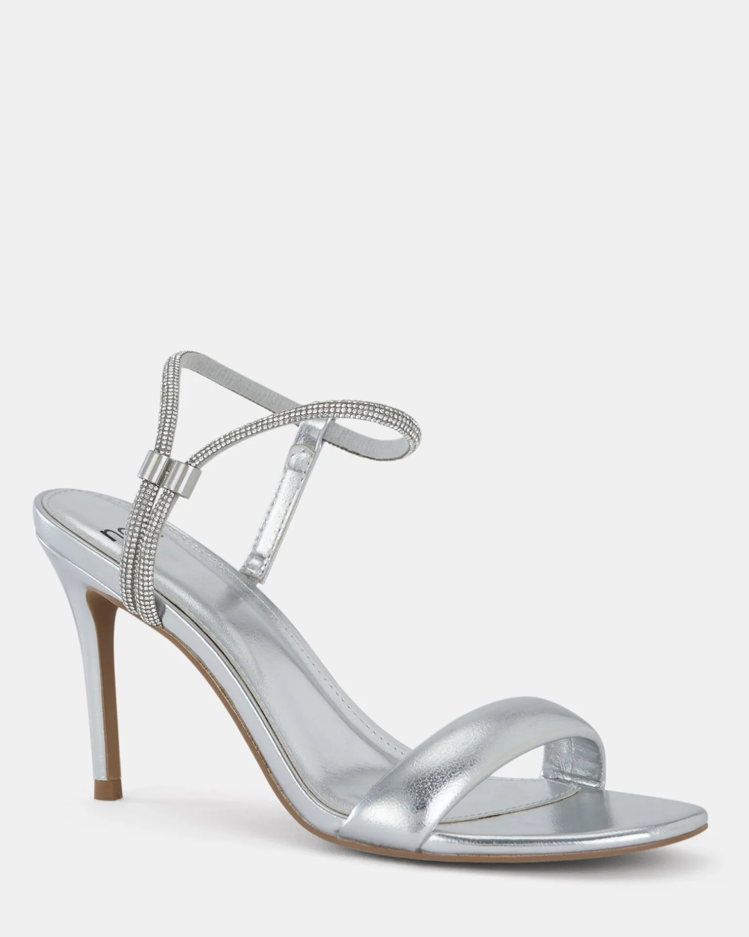 PEARSE SILVER Open Toe Heels