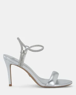 PEARSE SILVER Open Toe Heels
