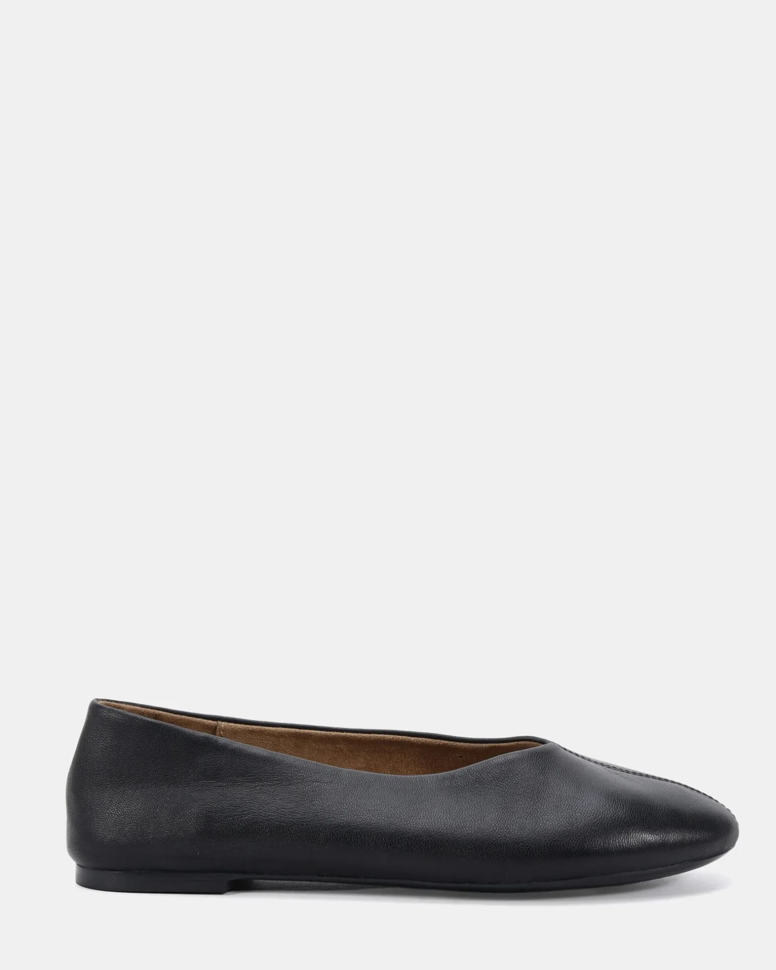 PELLO BLACK SMOOTH LEATHER Ballet Flats