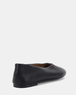 PELLO BLACK SMOOTH LEATHER Ballet Flats