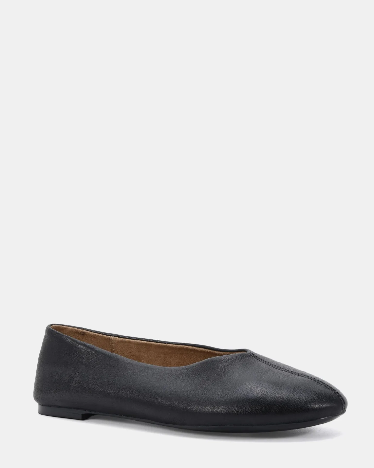PELLO BLACK SMOOTH LEATHER Ballet Flats