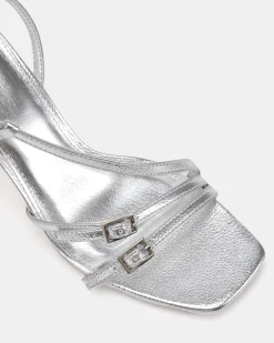 PRETEND SILVER High Heels