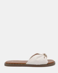 SAANVI WHITE Flat Sandals