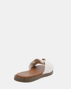 SAANVI WHITE Flat Sandals
